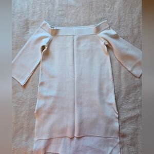 Massimo Dutti Off-Shoulder White Pencil Skirt